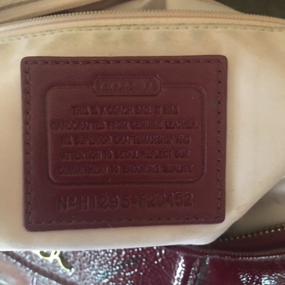 Coach Crimson Patent Leather Ashley Hobo - Picture 2 of 2